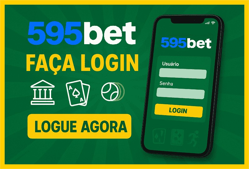 Imagem destacando login seguro na 595BET para novos usuários